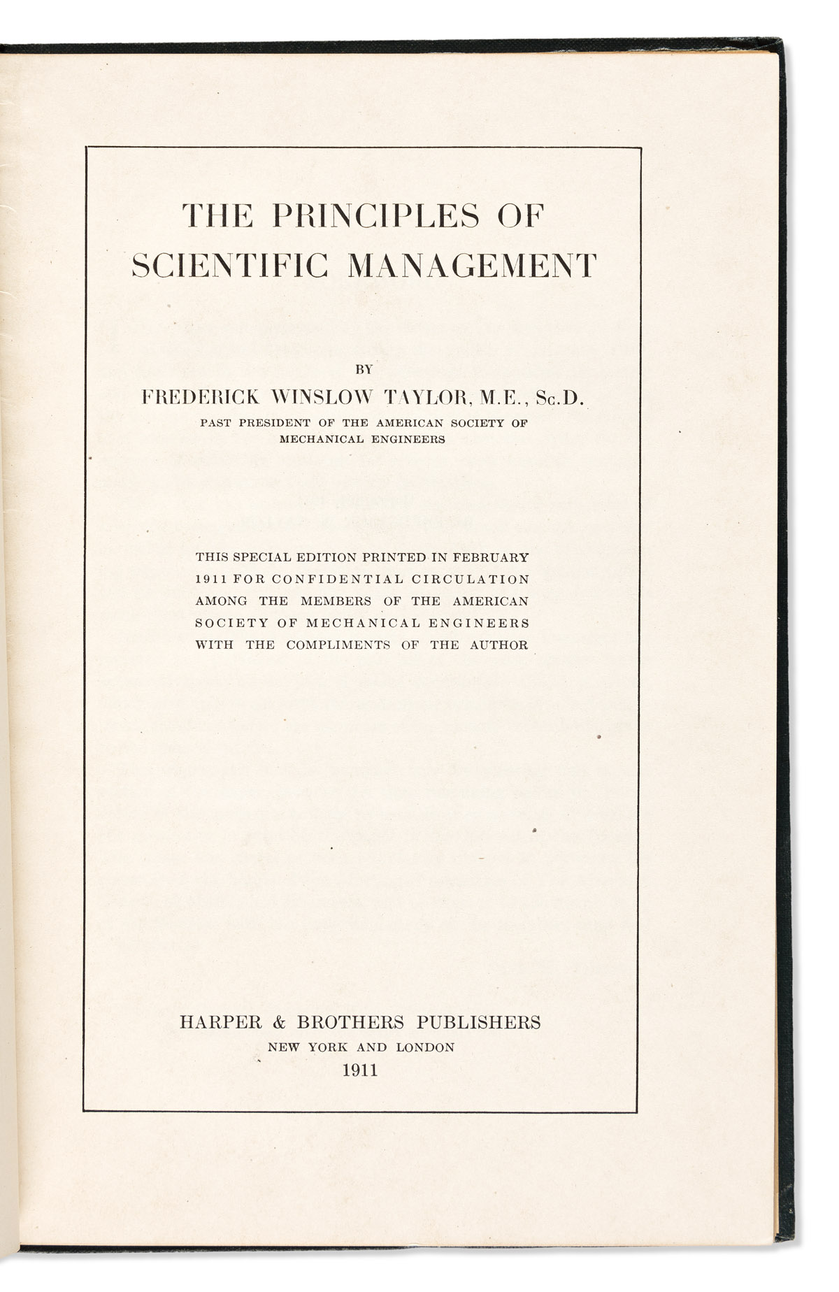 [Economics] Taylor, Frederick Winslow (1856-1915) The Principles of Scientific Management.